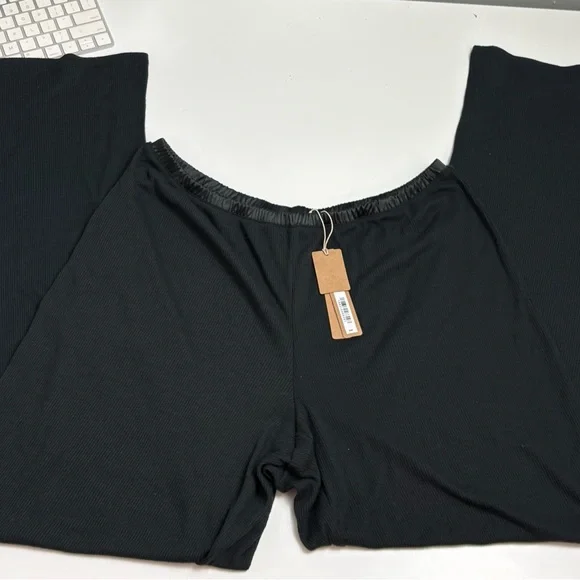 SKIMS Sheer Cotton Lace Sleep Pant | Soot | Size S 🖤 - Picture 6 of 8